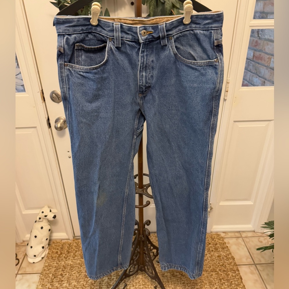 Duluth Trading Co Denim Jeans Medium Wash Relaxed Fit 
34 X 30